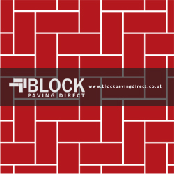 90 degree Herringbone block paving pattern