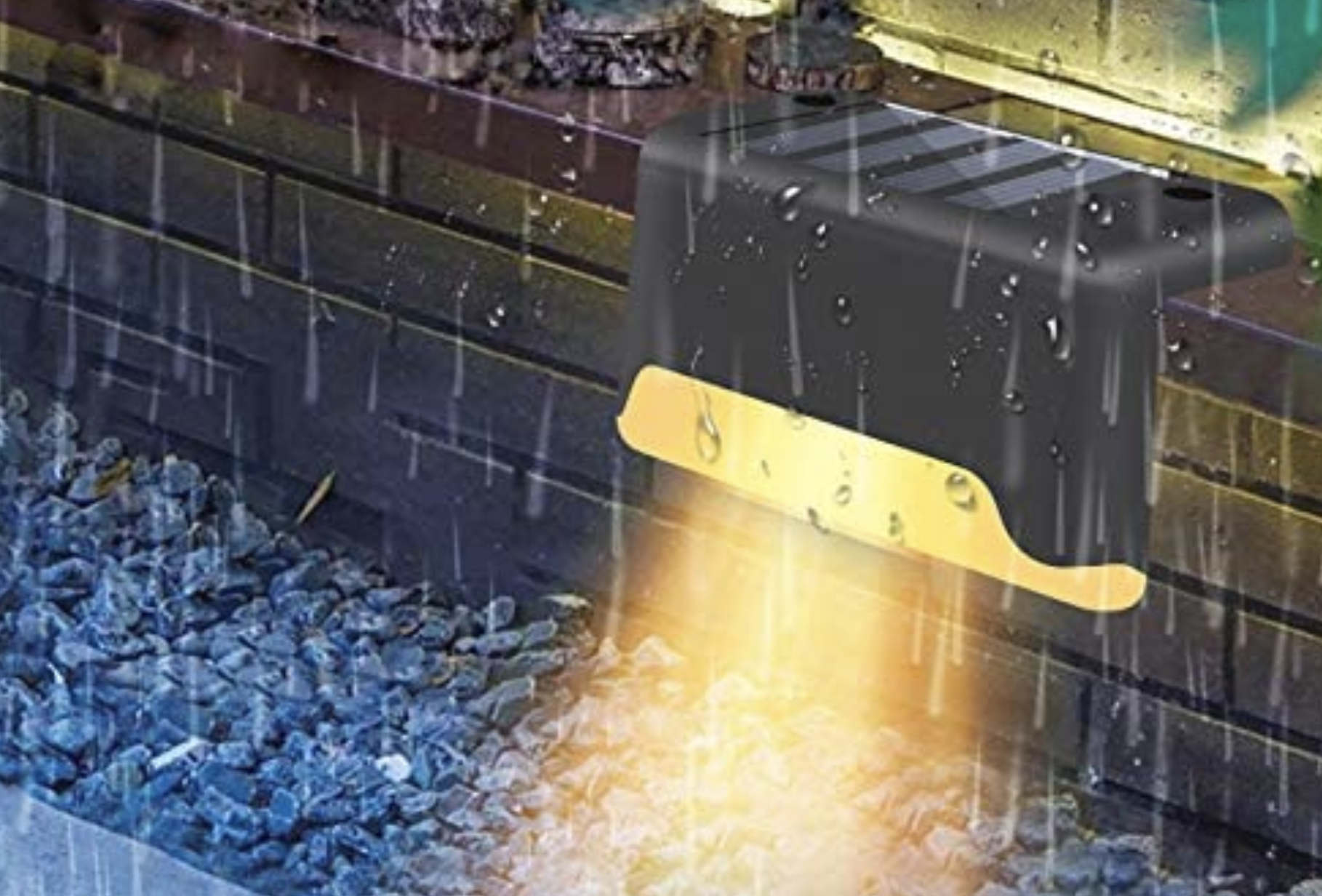 Photo of the lip block paving lights